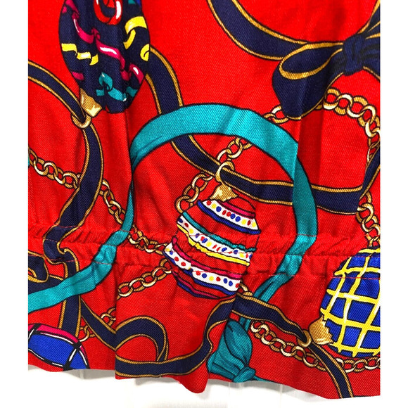 TALBOTS Petite Button Up Christmas Holiday Vest with ornaments design Medium - Picture 2 of 5